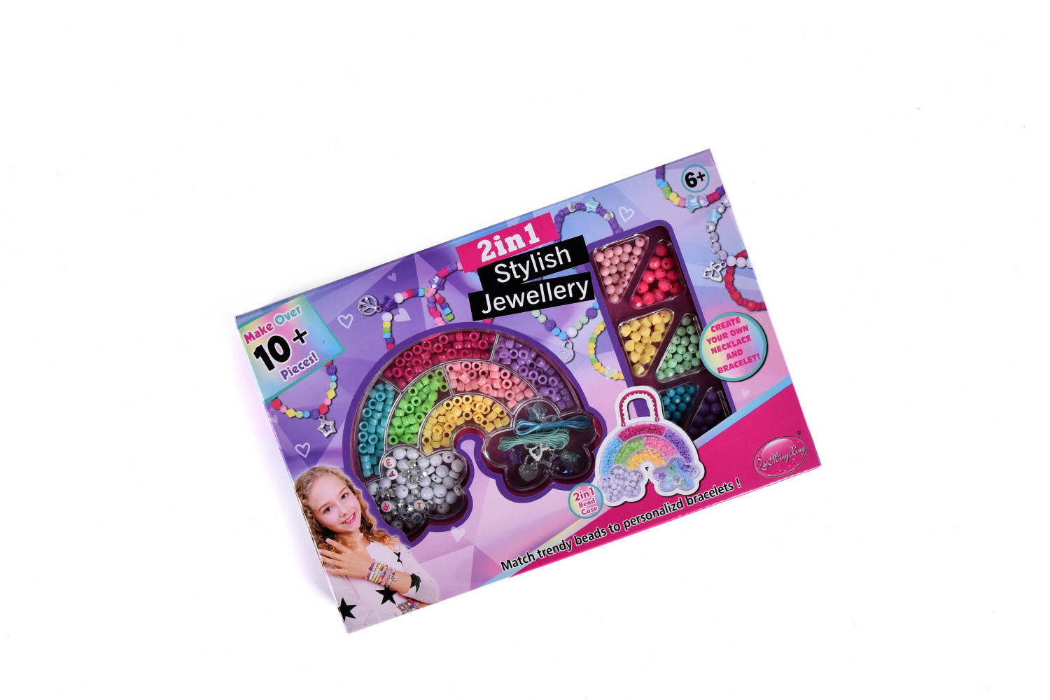 2-in-1 Stylish Jewellery DIY Kit - Rainbow-Themed Creativity for Kids!